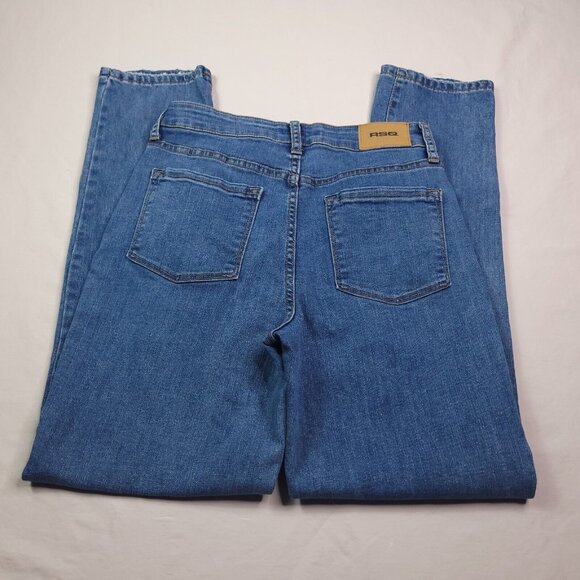 RSQ Womens Vintage Mom Jeans 26 Mid Rise Medium Wash Holes Distressed - Picture 2 of 9